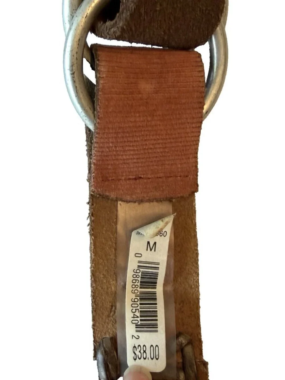 Lucky Brand Genuine Leather Suede Colorful Patchwork Belt Women's Size M 1.5